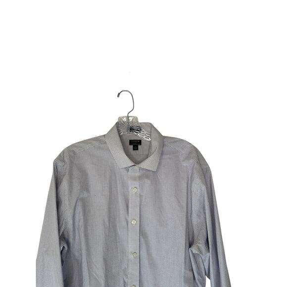 J.Crew Men's Blue Plaid Slim Fit Flex Wrinkle Free Button Down Shirt Size Large - Picture 3 of 11